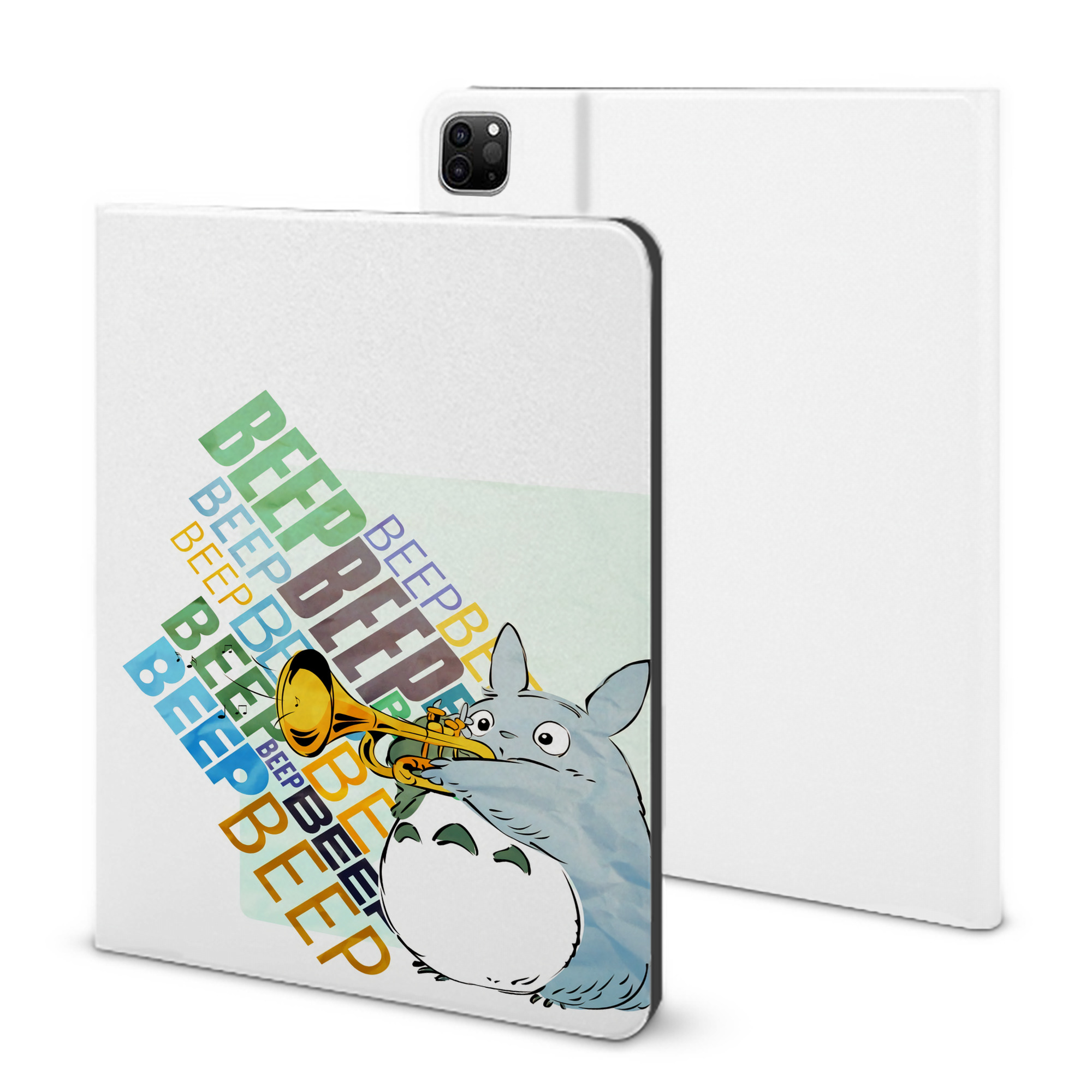（画像用） となりのトトロ 草壁メイ 草壁サツキ My Neighbor Totoro Satsuki Kusakabe Mei Kusakabe IPad ケース ブック型 PUレザー TPU 耐衝撃 軽量 薄型 ペン収納なし 全面保護 IPad 各モデル対応